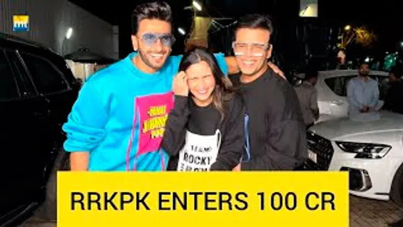 Ranveer Singh, Alia Bhatt & Karan Johar At PVR As Rocky Aur Rani Kii Prem Kahaani Enters 100 Crore Club