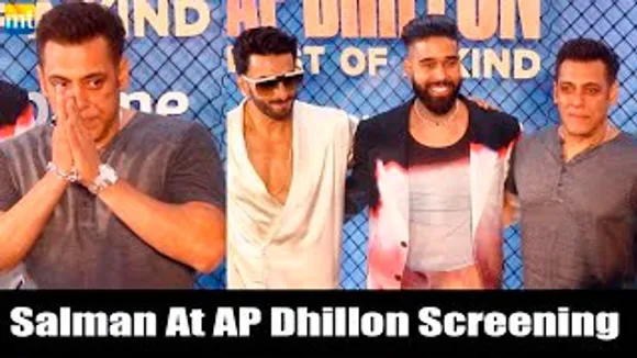 Clean Shave Salman Khan at AP Dhillon Documentry Screening With Ranveer Singh