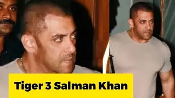 Salman Khan arrives in BALD Look for Tiger 3 Dubb in Bullet Proof Car with Gunmen Security