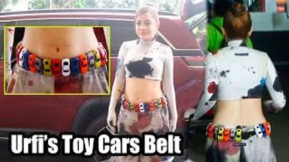 Urfi Javed Wears A Porsche & Mercedes Toy Cars' BELT On Her Waist at the Airport, Sets New Fashion Goals!