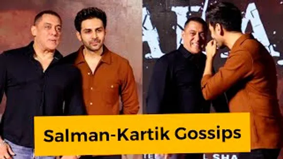 A Funny Banter Between Salman Khan & Kartik Aaryan At Gadar 2 Success Bash