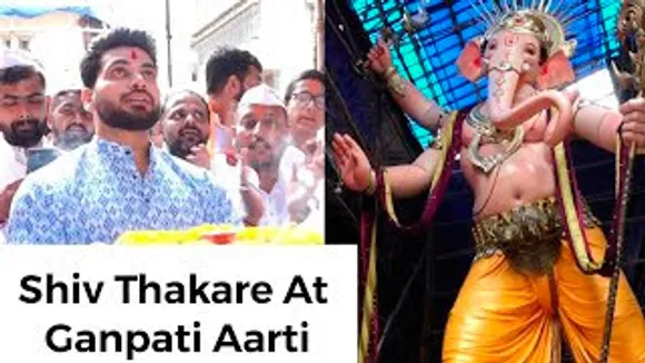 Shiv Thakare At The Aagman Aarti Of Mumbaicha Maharaja Khetwadi Ganpati