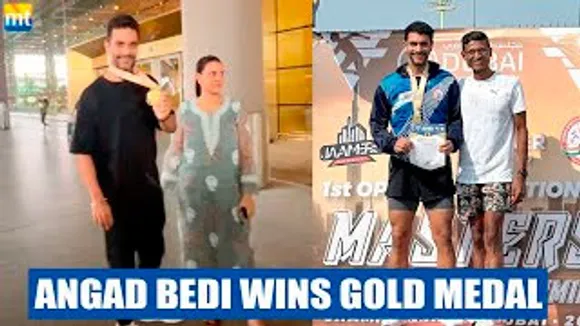 Angad Bedi Returns From Dubai After Winning A Gold Medal; Dedicates late father Bishan Singh Bedi