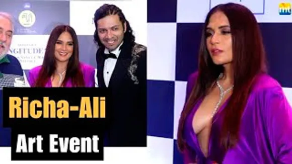 Richa Chadha Rocked In A Plunging Neckline Outfit With Hubby Ali Fazal At An Art Event