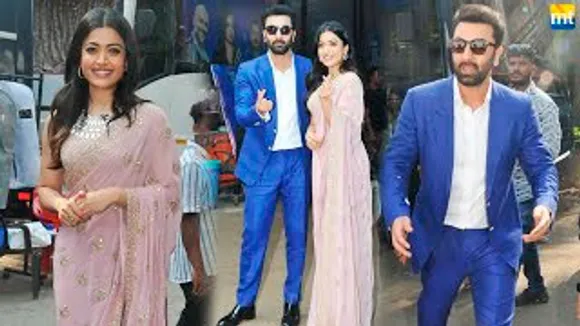 New Jodi Ranbir Kapoor & Rashmika Mandanna At Indian Idol Set for Animal Event
