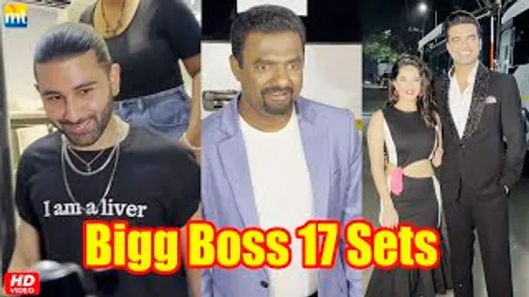 Orry, Muttiah Murlidharan, Sunny Leone With Abhishek Kumar On Bigg Boss 17 Sets