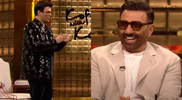 KWK 8 : Host Karan Johar Gives Standing Ovation To Sunny Deol For The Success Of Gadar 2