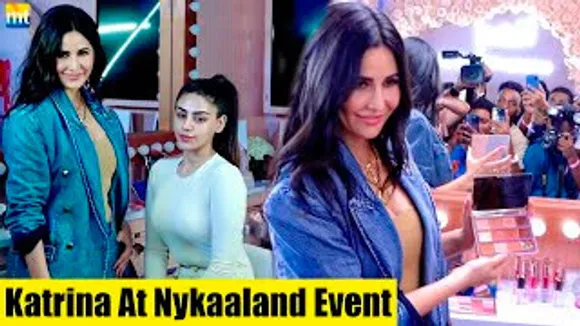 'Aapki Biwi Ya GF Ke liye' - Tiger 3 Actress Katrina Kaif Gifting Make-up Kit To Paparazzi At Nykaaland