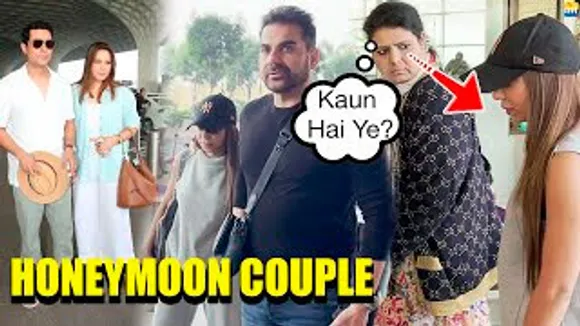 AUNTY ने घुर-घुर के Arbaaz Khan की दूसरी Biwi Shura Khan को देखा, Randeep Hooda-Lin Laishram Leave For Honeymoon