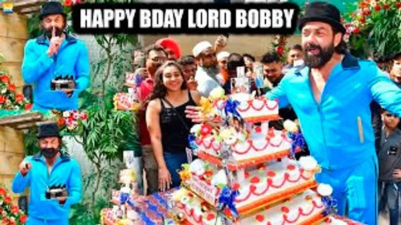 Bobby Deol Cuts A 5-STOREY Cake Brought By Passionate Fans At His House On Birthday