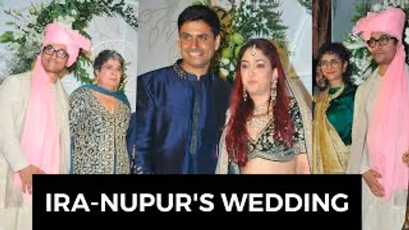 Aamir Khan With Ex-Wives Reena Dutta & Kiran Rao At Their Daughter Ira Khan-Nupur Shikhare's Wedding