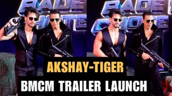 Akshay Kumar-Tiger Shroff Holding GUNS At Bade Miyan Chote Miyan Trailer Launch
