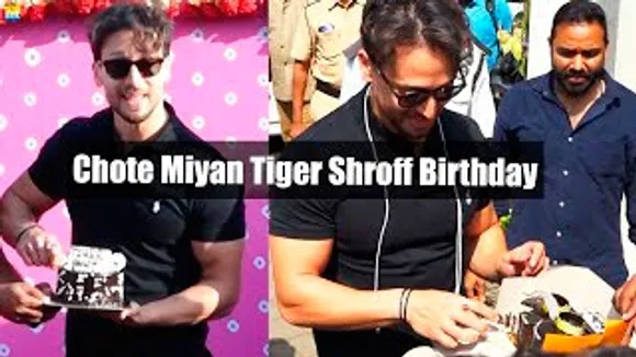 Birthday Boy Tiger Shroff Cuts Cake With Paps In Mumbai & Jamnagar