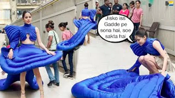 Urfi Javed's New GADDA Dress, See How She Turned It Into A Sleeping Mattress
