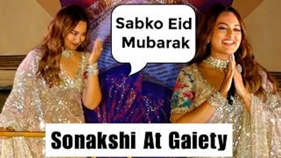 Eid Mubarak! Sonkashi Sinha In Her Shimmery Saree, Meets Fans At Gaiety Galaxy For Heeramandi