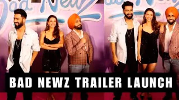 आप उधर देखो, में इधर देखता हुं' - Tripti Dimri, Vicky Kaushal & Ammy Virk at Bad Newz Trailer Launch