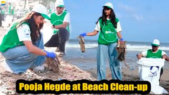 Pooja Hegde Attends Beach Green-Up Activity On World Environment Day