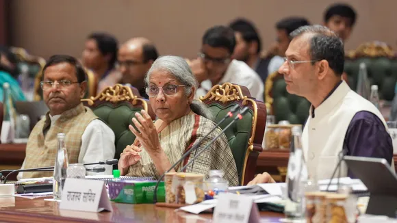 Union Finance Minister Nirmala Sitharaman chairs the 53rd GST Council meeting, in New Delhi, Saturday, June 22, 2024.