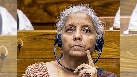 Union Finance Minister Nirmala Sitharaman in the Lok Sabha during the first day of the Parliament session, in New Delhi, Monday, July 22, 2024.