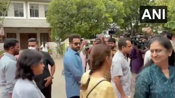 Jr NTR voting in Hyderabad