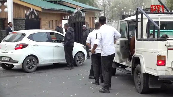 Security beefed up outside Sher-i-Kashmir International Conference Centre (SKICC) in Srinagar ahead of oath-taking ceremony of CM-elect and JKNC leader Omar Abdullah. 