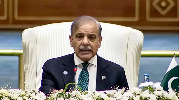 Pakistan Prime Minister Shehbaz Sharif at the 23rd meeting of the SCO Council of Heads of Government, in Islamabad, Wednesday, Oct. 16, 2024.