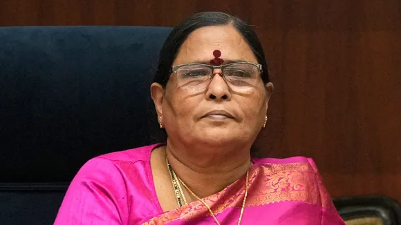 NHRC's acting Chairperson Vijaya Bharathi Sayani at the Foundation day, in New Delhi