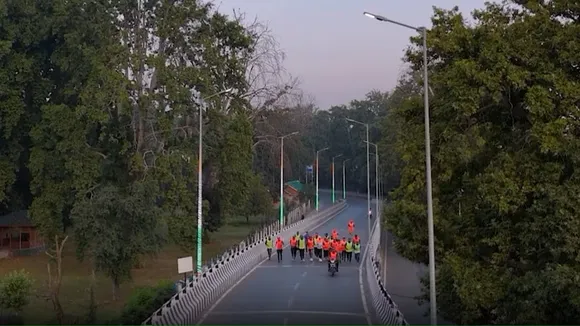 Screengrab of video promoting the Kashmir marathon