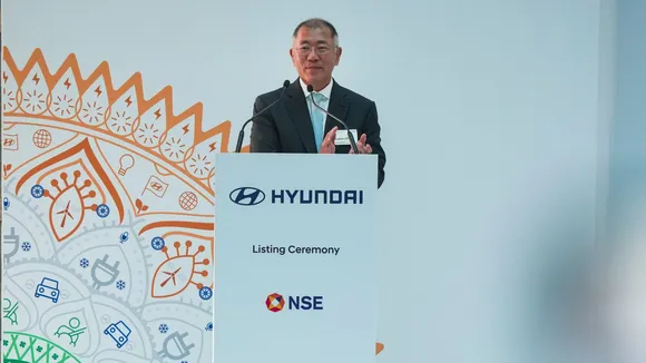 Hyundai Motor Group Chairman Euisun Chung during the listing ceremony of Hyundai Motor India's IPO at National Stock Exchange (NSE), in Mumbai, Tuesday, Oct. 22, 2024.