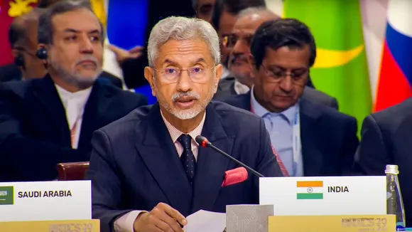 External Affairs Minister S Jaishankar during the BRICS Outreach Session, in Kazan, Russia, Thursday, Oct 24, 2024.