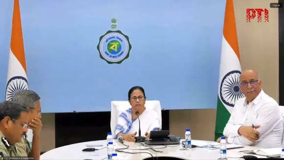 West Bengal CM Mamata Banerjee addresses a press conference in Kolkata