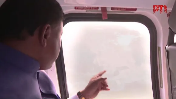 Odisha Chief Minister Mohan Charan Majhi undertook an aerial survey of the areas affected by cyclone Dana on Sunday