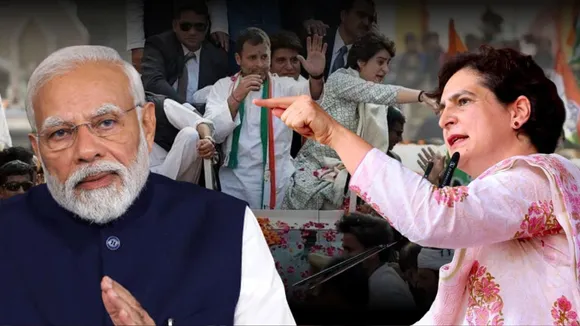 Priyanka Gandhi Vadra and Narendra Modi