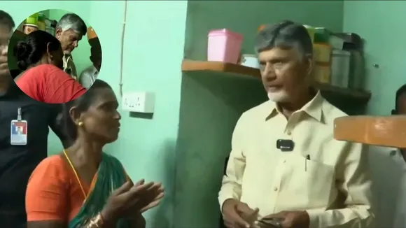 Andhra Pradesh Chief Minister Chandrababu Naidu prepared and had tea at the residence of a beneficiary of the Deepam 2.0 - Free Gas Cylinders scheme, at Eedupuram Village