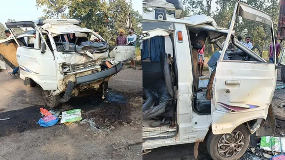 A vehicle rammed into a truck in Odisha's Sundargarh district early on Saturday