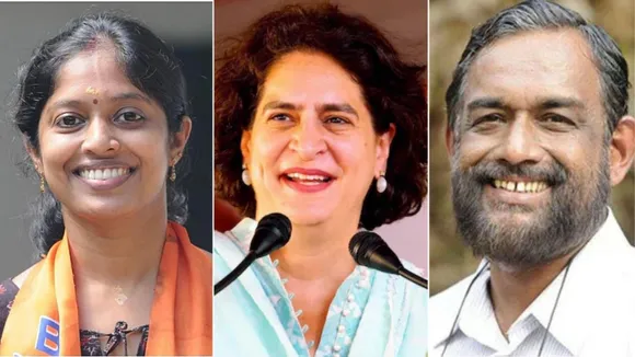 Navya Haridas, Priyanka Gandhi and Sathyan Mokeri