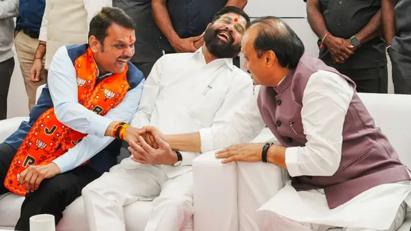 Maharashtra Chief Minister Eknath Shinde along with Dy CMs Devendra Fadnavis and Ajit Pawar (File image)