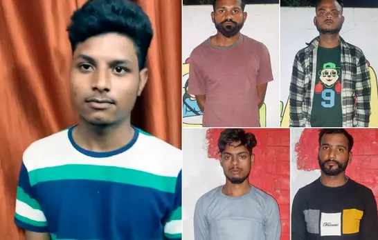 This combo image shows shooter Shivkumar (L) with (Top, L-R) Anurag Kashyap, Akash Srivastava, (Bottom, L-R) Gyan Prakash Tripathi and Akhilendra Pratap Singh after being arrested in connection in NCP leader Baba Siddique murder case.