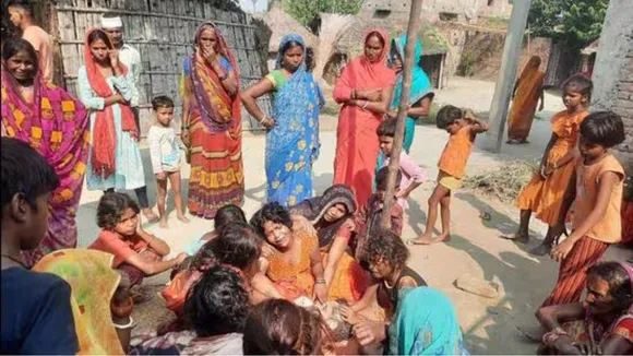 Family members mourn the death of hooch tragedy victims in Bihar’s Saran last month.