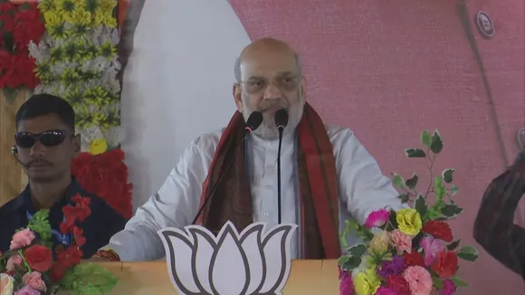 Union Home Minister Amit Shah addressing a rally at Madhupur in Deoghar