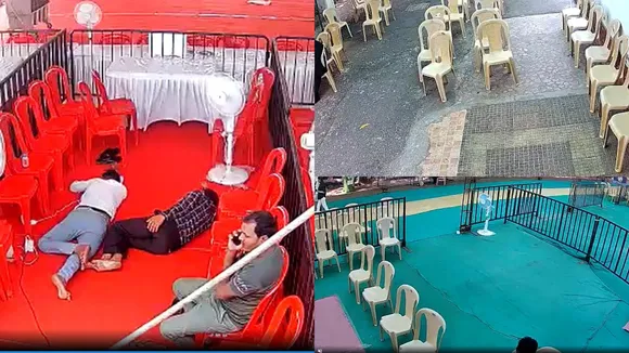 Deserted look at a polling station in Colaba assembly constituency, in Mumbai