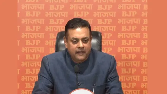 BJP spokesperson and MP Sambit Patra addressing a press conference