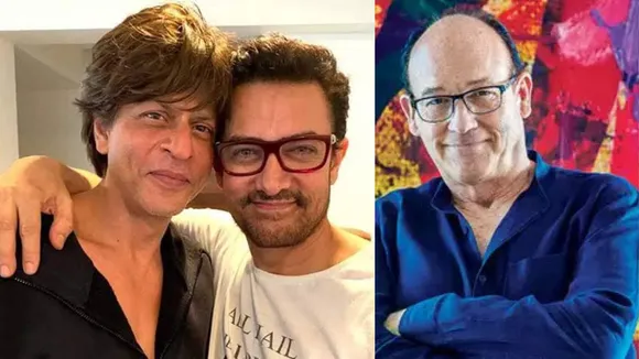 Director Chuck Russell, Aamir Khan and Shah Rukh Khan