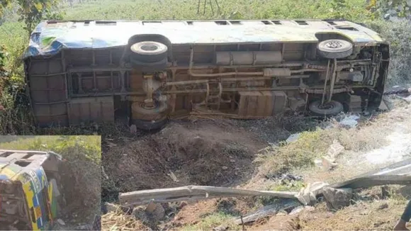 A student was killed and several students and teachers were injured as the bus carrying them to a picnic spot overturned near Kanpur on Tuesday