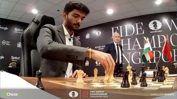D Gukesh at World Chess Championship