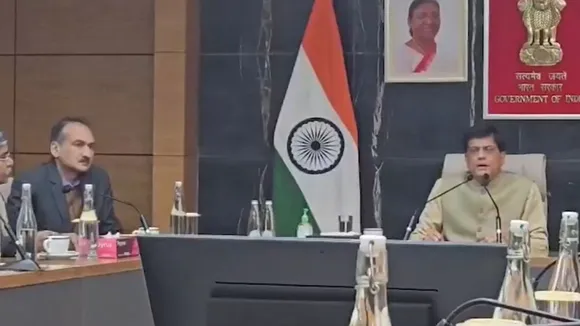 Commerce and Industry Minister Piyush Goyal addressing a media briefing
