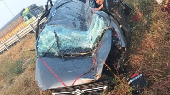 Delhi-Mumbai Expressway Car Accident