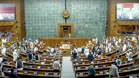 Lok Sabha Speaker Om Birla conducts proceedings in the House during the Winter session of Parliament, in New Delhi, Monday, Dec. 2, 2024.