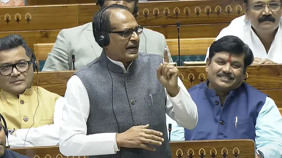 Union Rural Development Minister Shivraj Singh Chouhan speaks in Lok Sabha, during the winter session of the Parliament