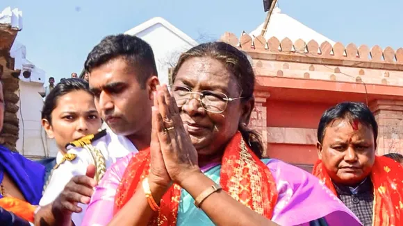 President Droupadi Murmu visits the Lord Jagannath Temple, in Puri, Wednesday, Dec. 4, 2024.
